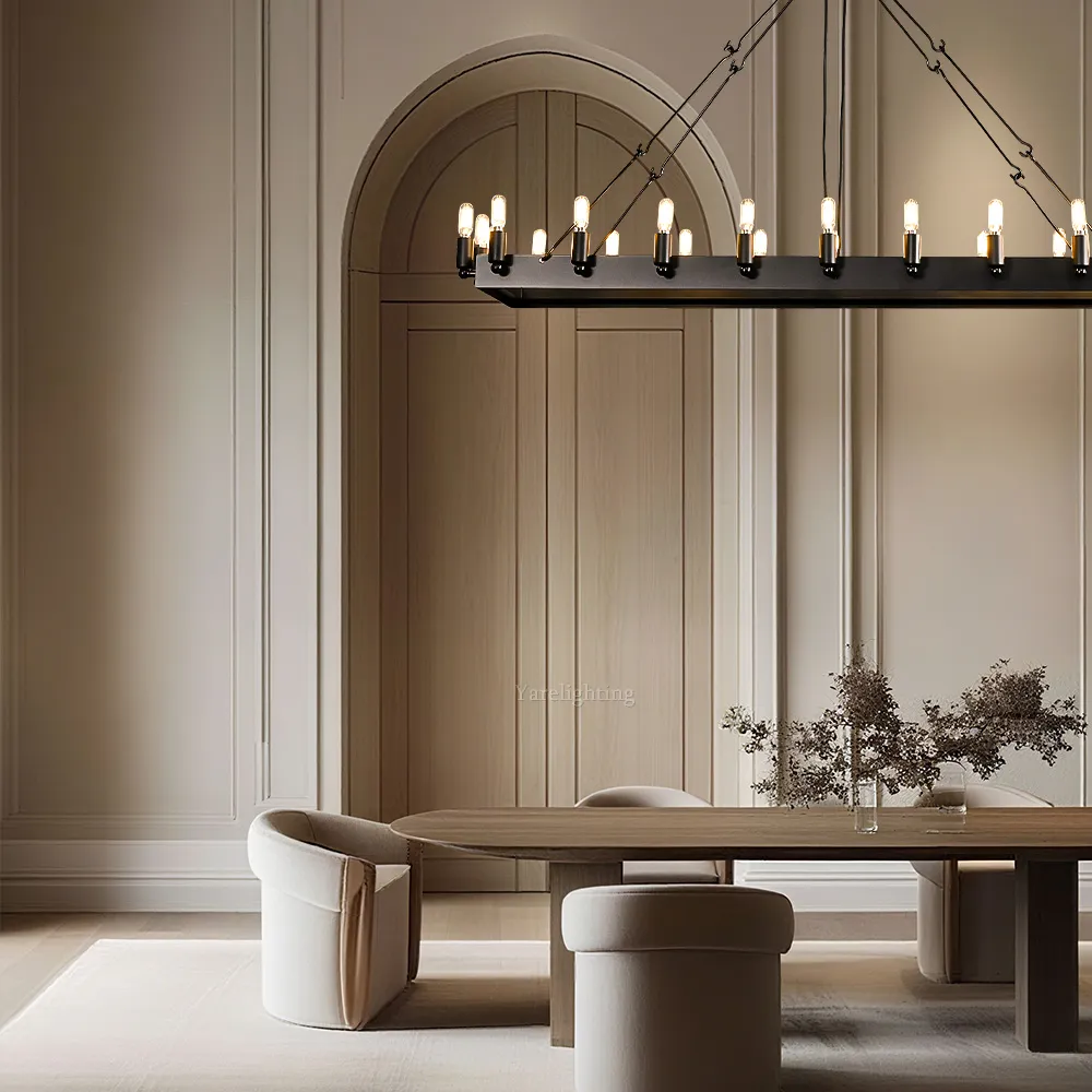 Camino Vintage Filament Rectangular Chandelier 52“