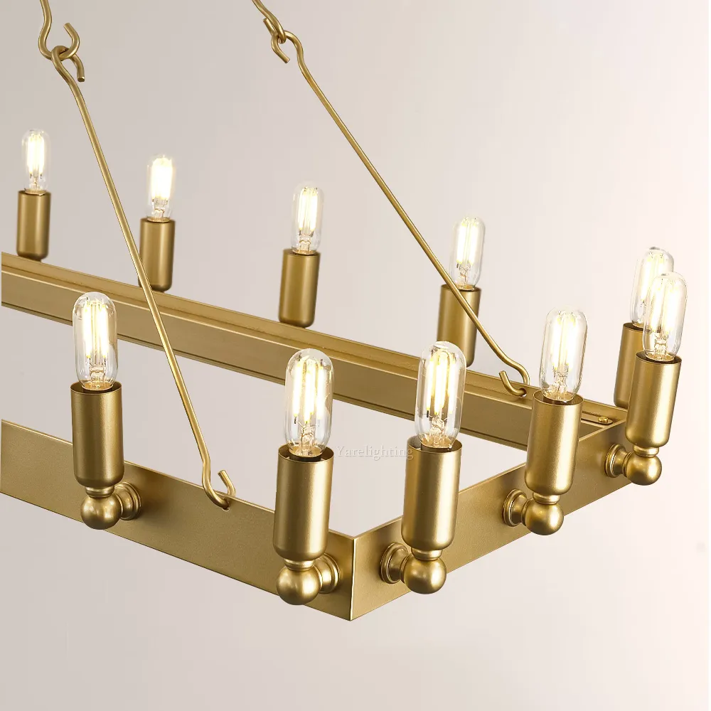 Camino Vintage Filament Rectangular Chandelier 52“