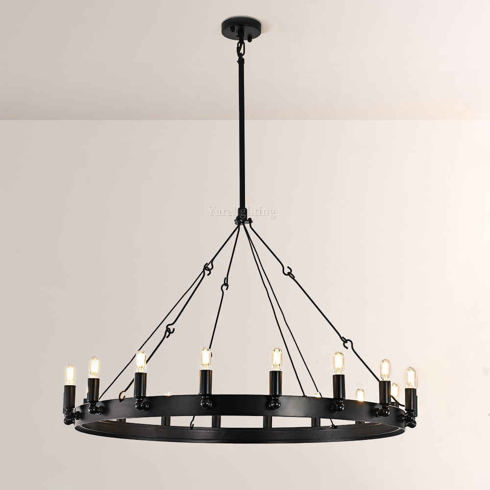 Camino Vintage Filament Round Chandelier 38“
