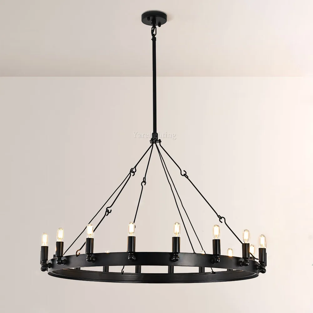 Camino Vintage Filament Round Chandelier 38“