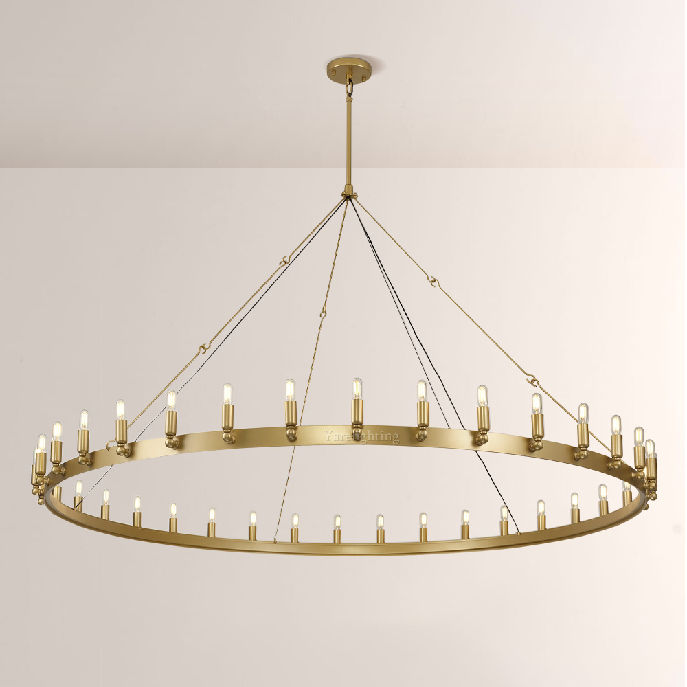 Camino Vintage Candelabra Round Chandelier 73"