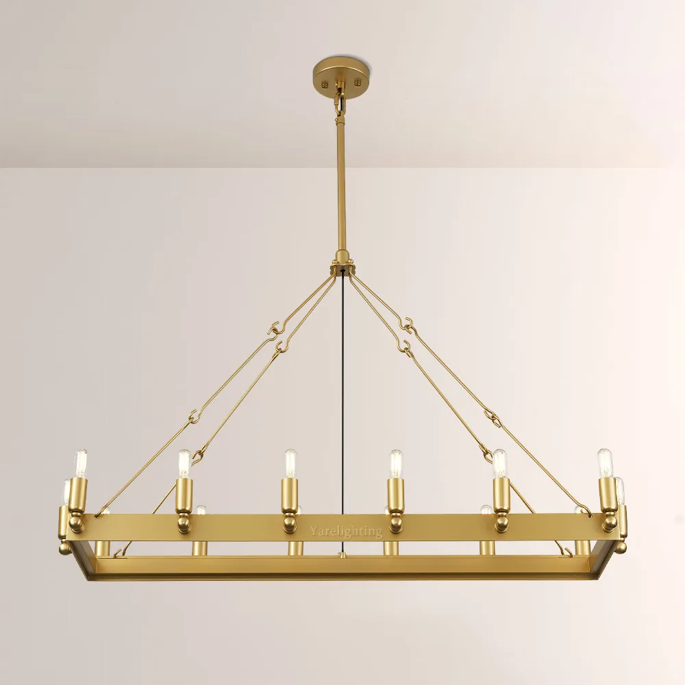 Camino Vintage Filament Rectangular Chandelier 41“
