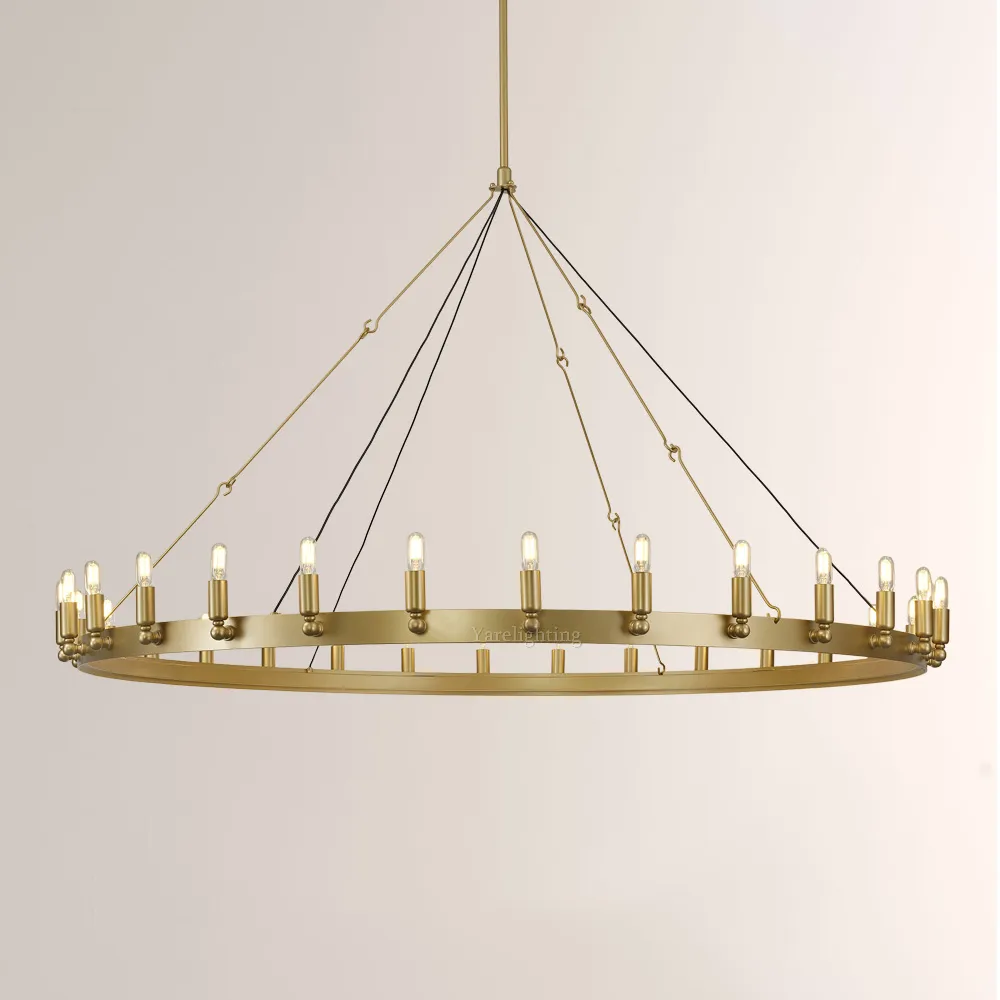 Camino Vintage Candelabra Round Chandelier 63"