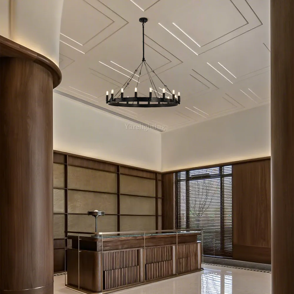 Camino Vintage Filament Round Chandelier 38“