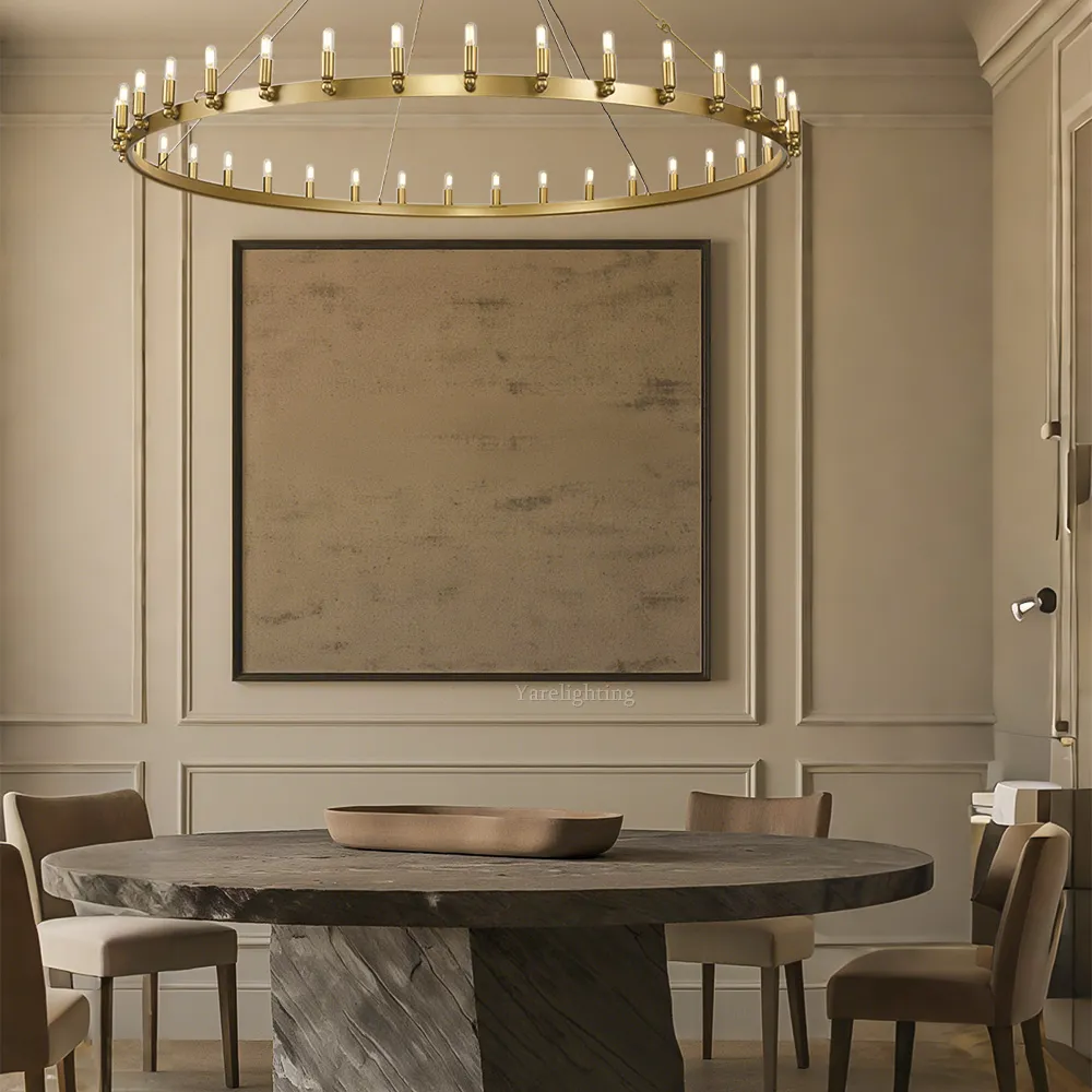 Camino Vintage Candelabra Round Chandelier 73"