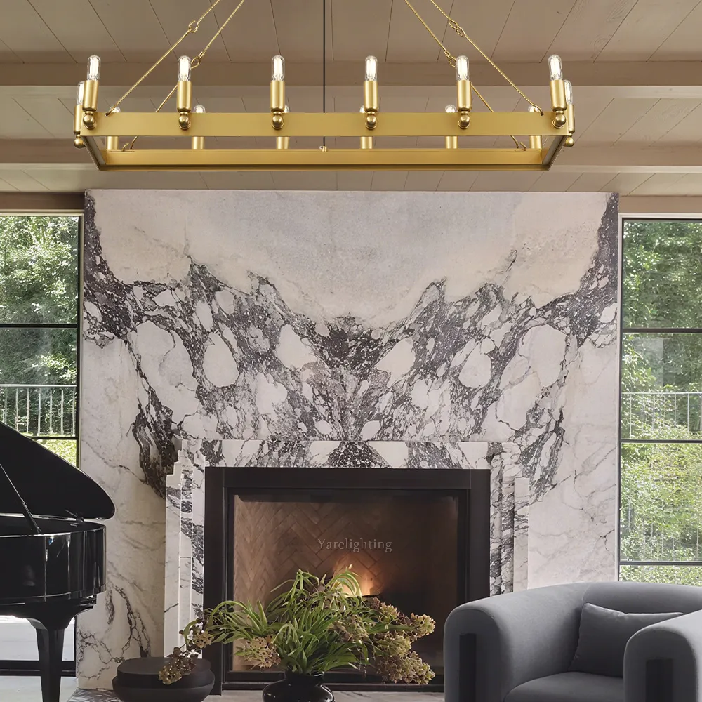 Camino Vintage Filament Rectangular Chandelier 41“