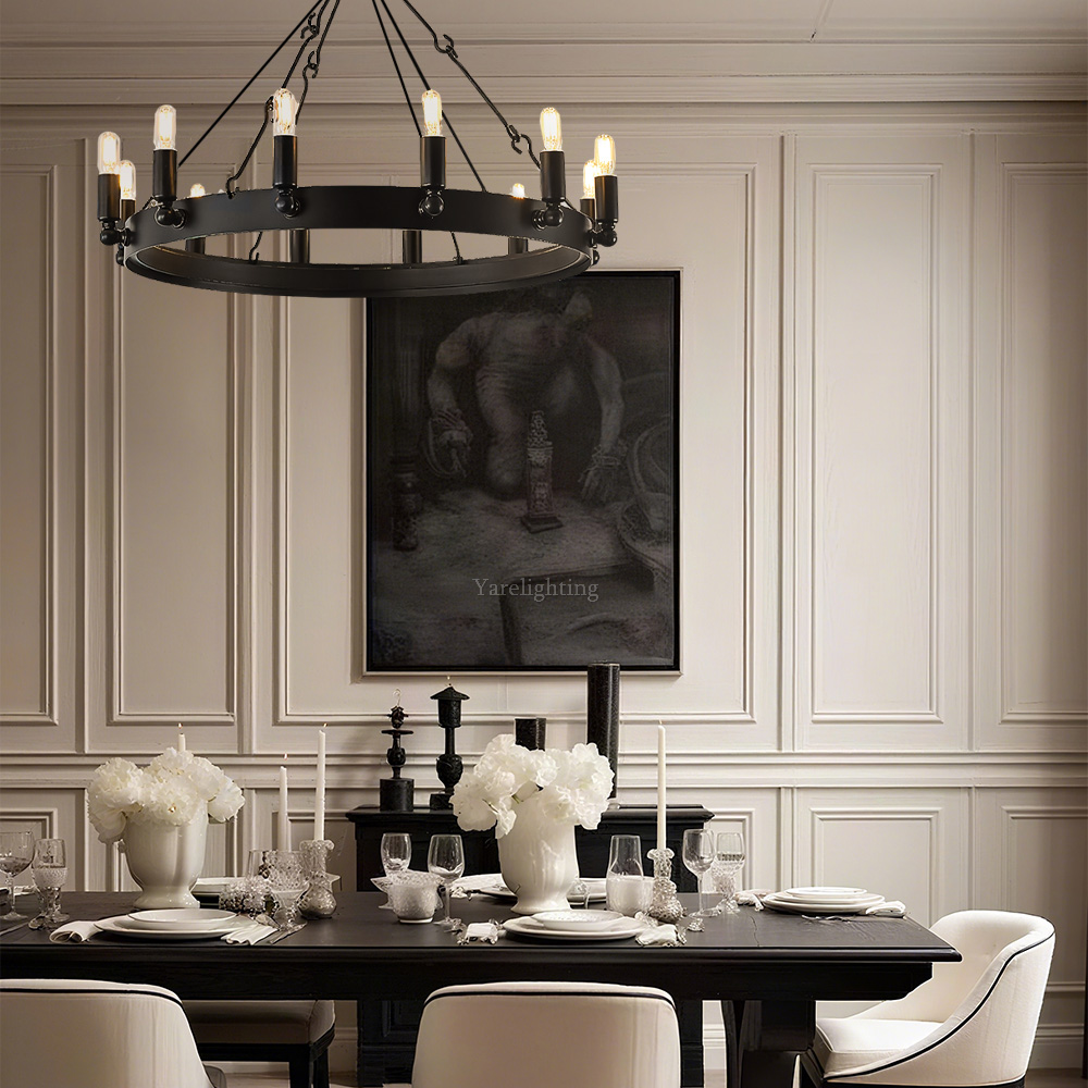 Camino Vintage Filament Round Chandelier 26“