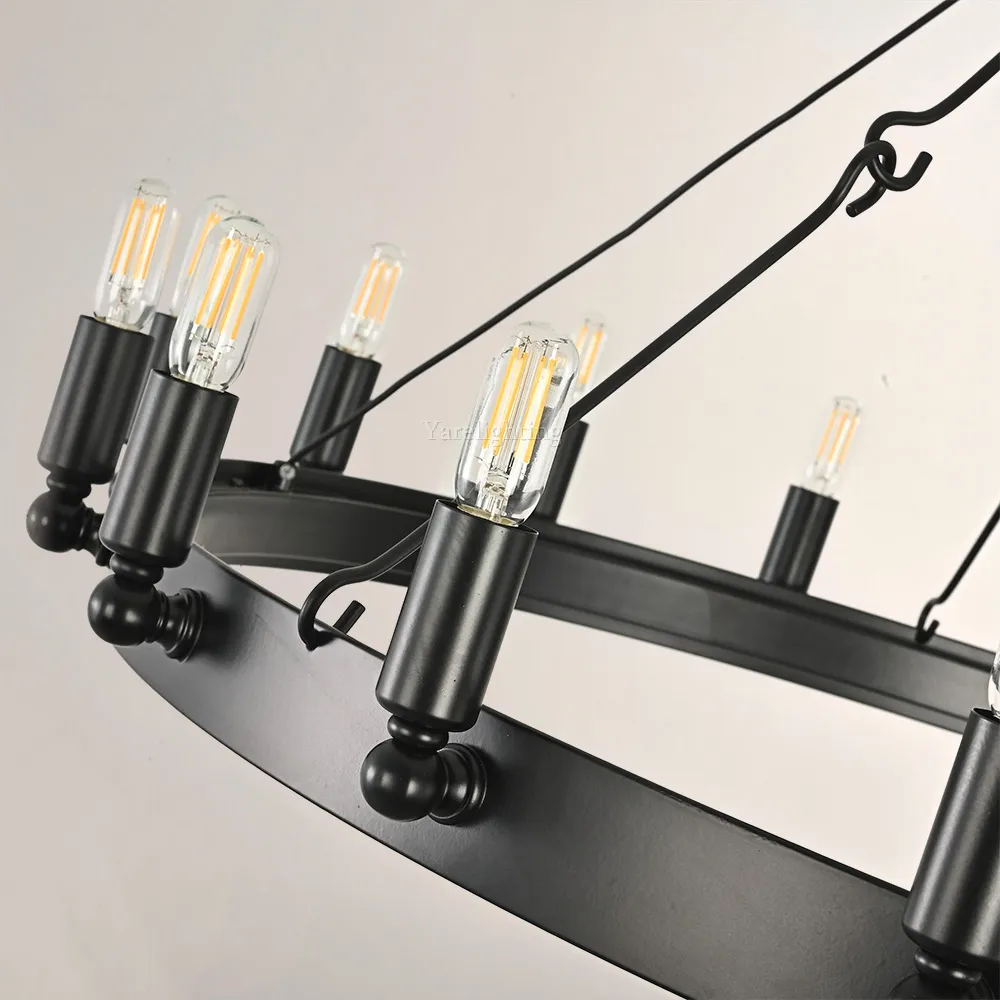 Camino Vintage Filament Round Chandelier 38“