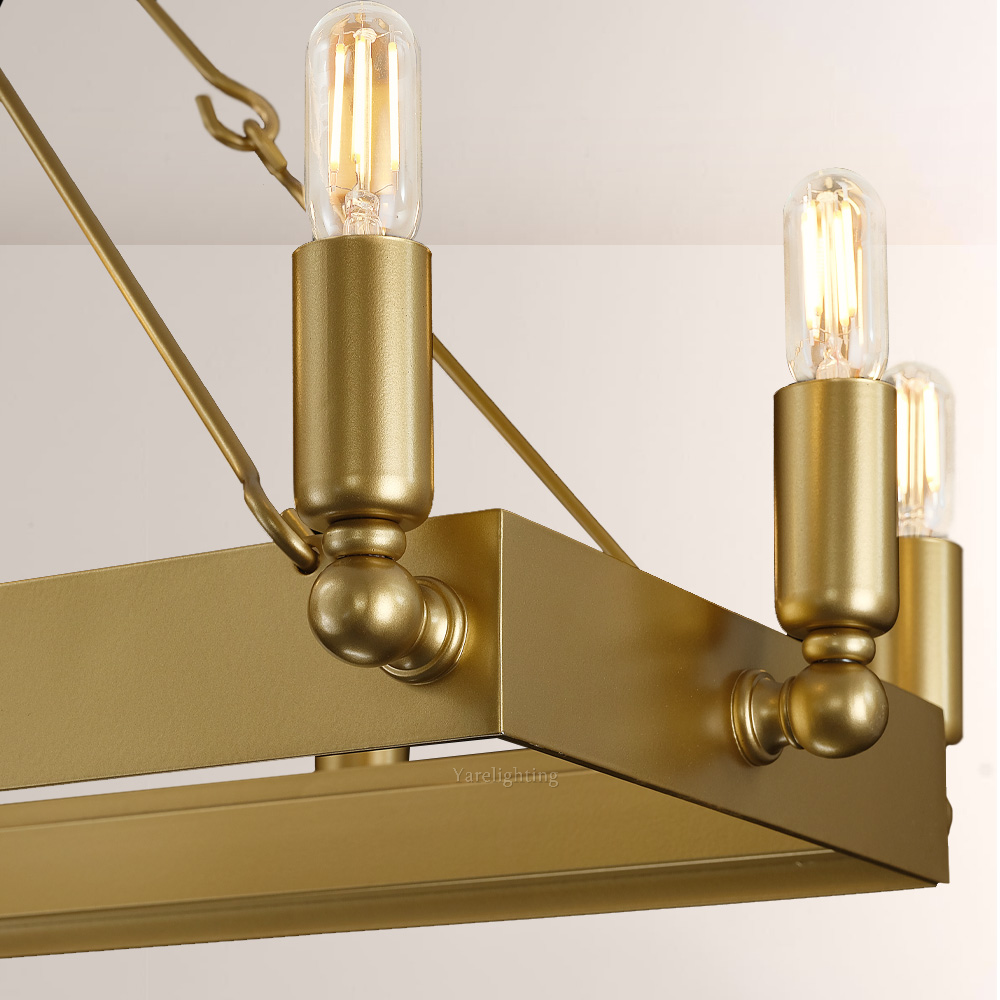 Camino Vintage Filament Rectangular Chandelier 41“