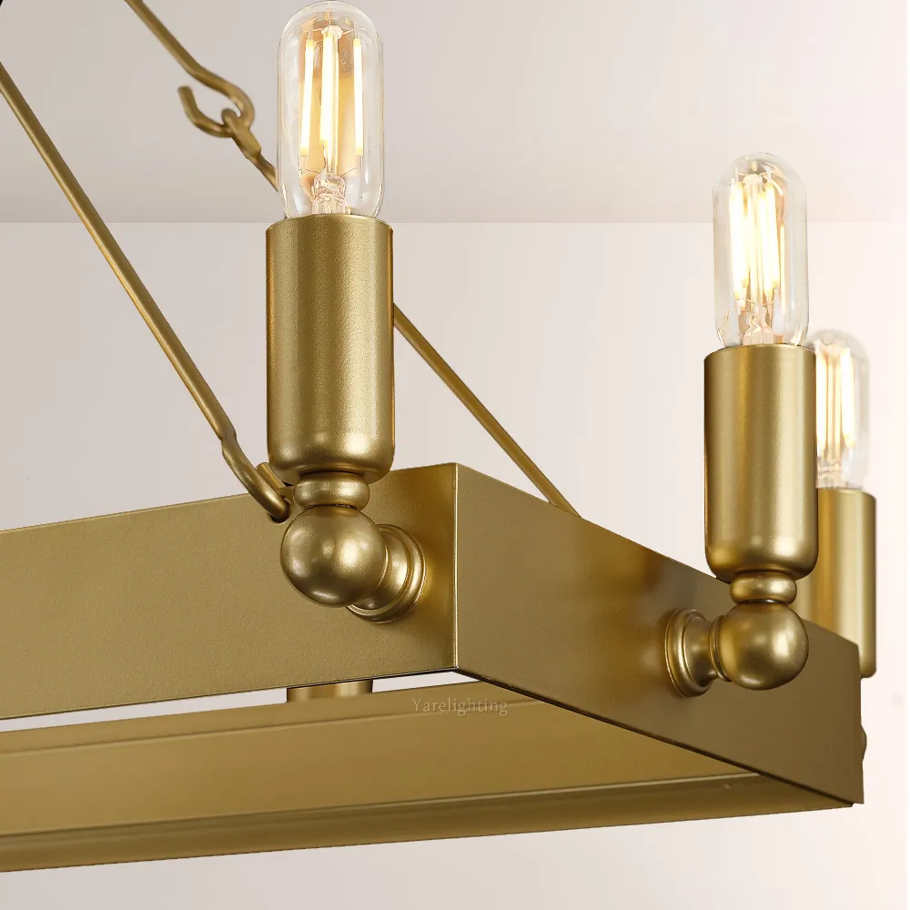 Camino Vintage Filament Rectangular Chandelier 41“