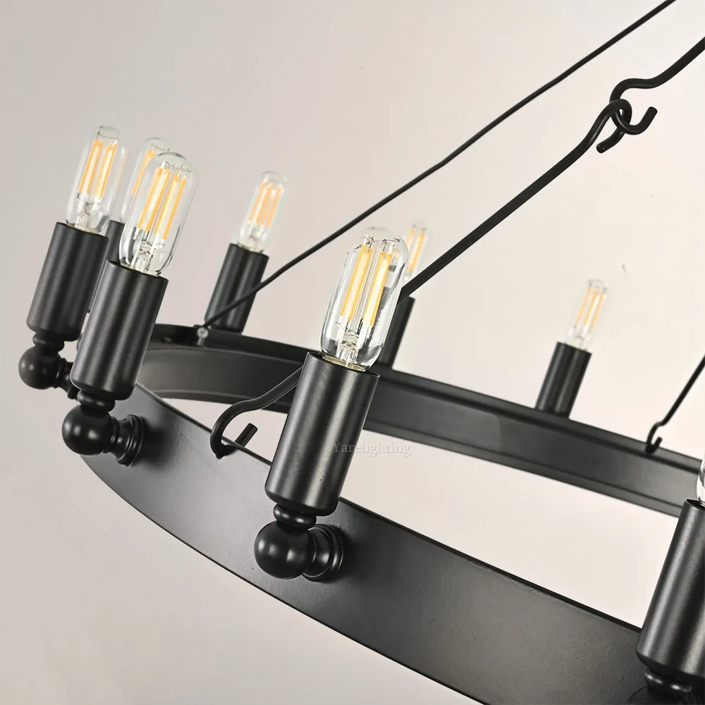 Camino Vintage Candelabra Round Chandelier 73"