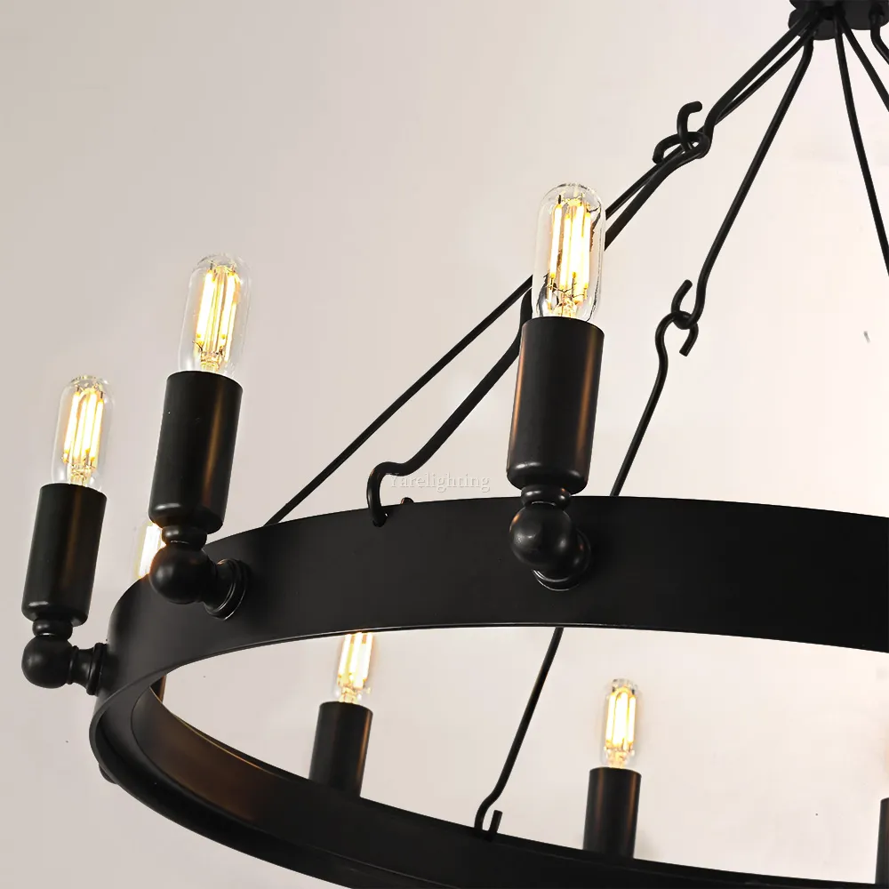 Camino Vintage Filament Round Chandelier 26“