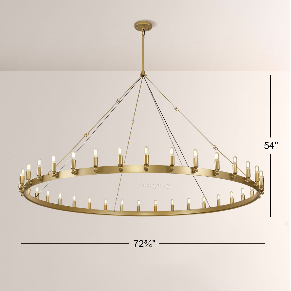 Camino Vintage Candelabra Round Chandelier 73"