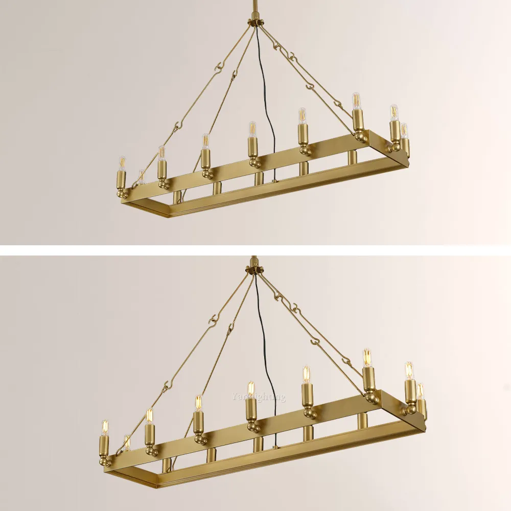 Camino Vintage Filament Rectangular Chandelier 41“