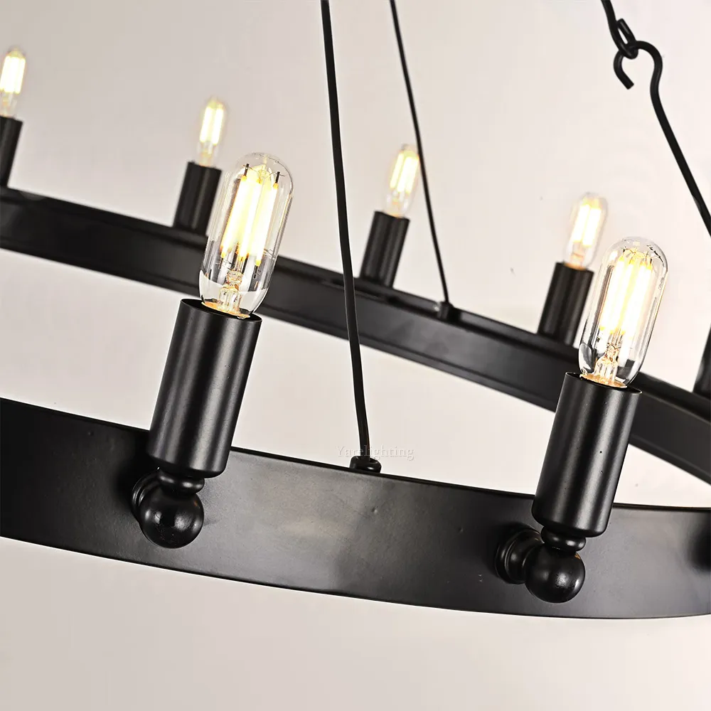 Camino Vintage Candelabra Round Chandelier 73"