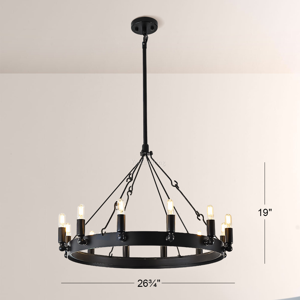 Camino Vintage Filament Round Chandelier 26“