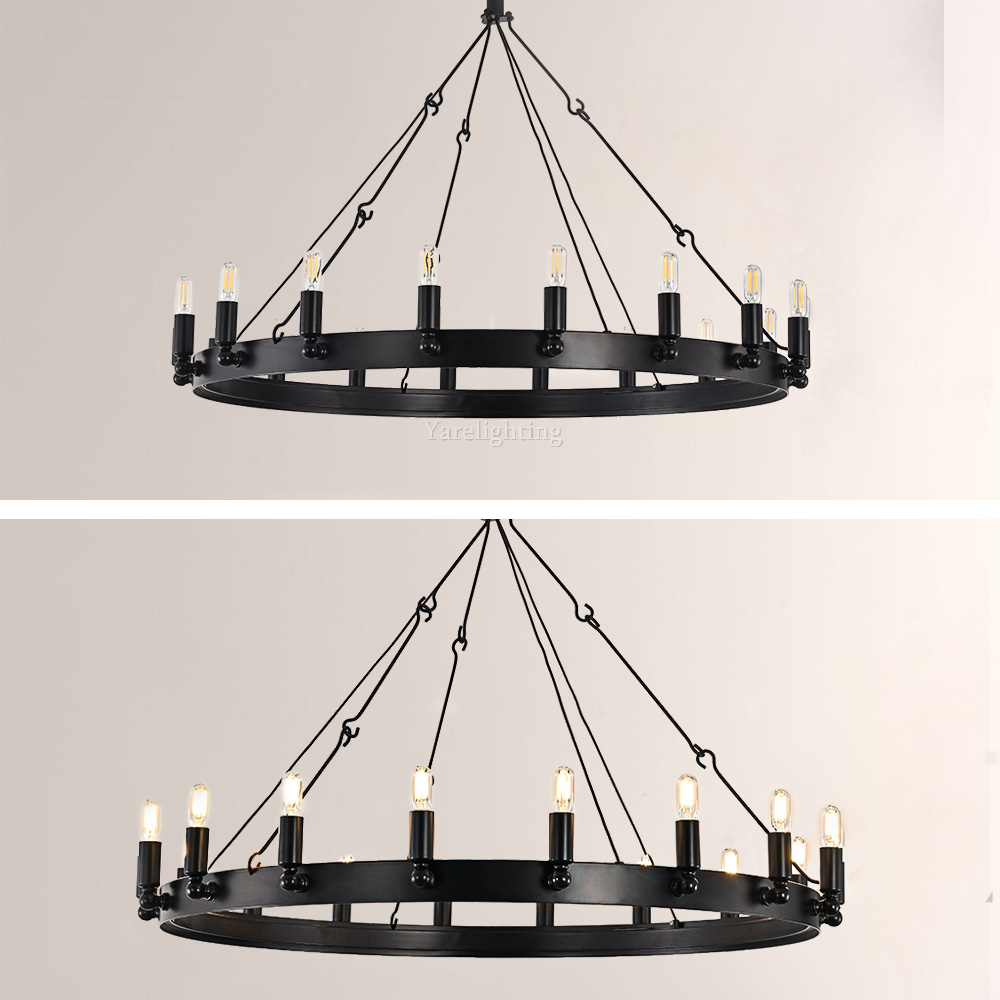Camino Vintage Filament Round Chandelier 38“