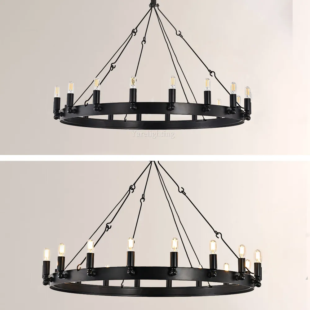 Camino Vintage Filament Round Chandelier 38“