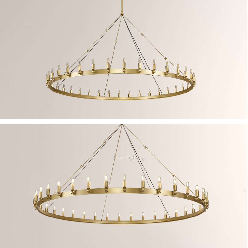 Camino Vintage Candelabra Round Chandelier 73"