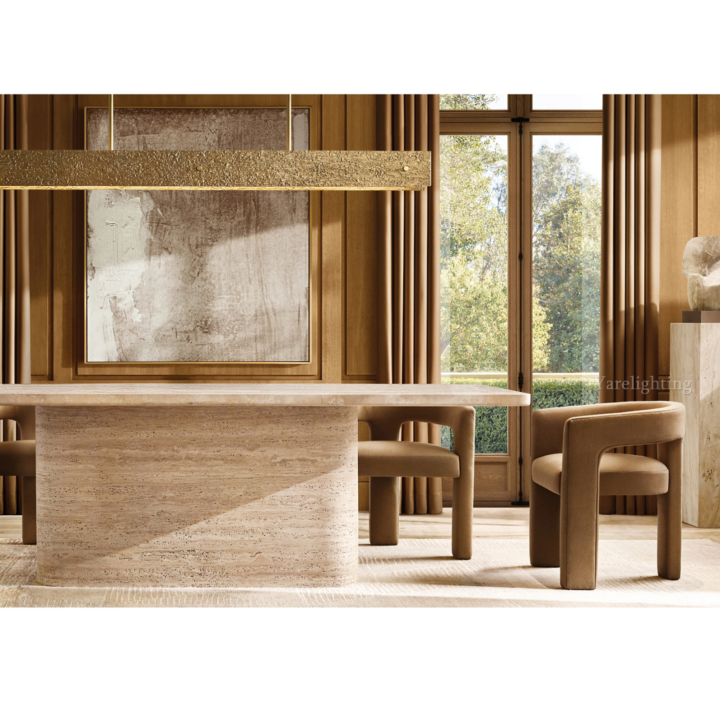 Vitolo Carved Rectangular Dining Table