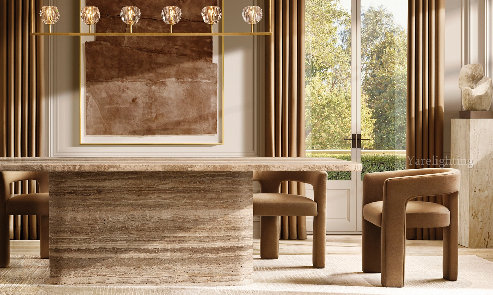 Vitolo Carved Rectangular Dining Table