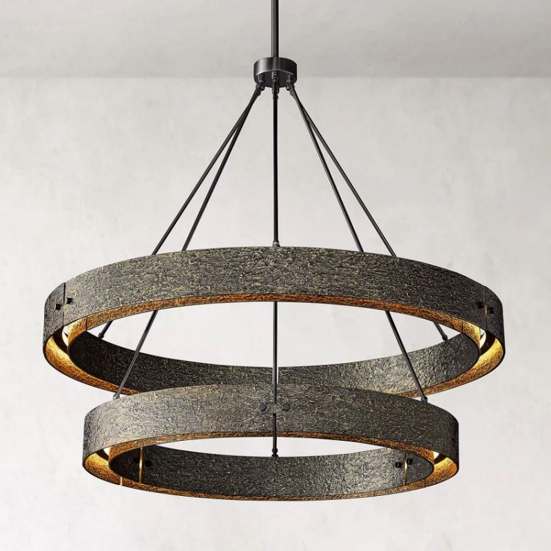 Vouvray Two-Tier Round Chandelier 36"