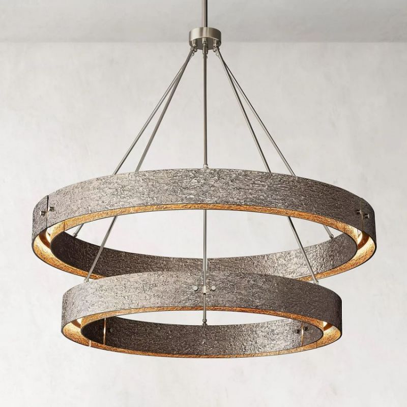 Vouvray Two-Tier Round Chandelier 36"