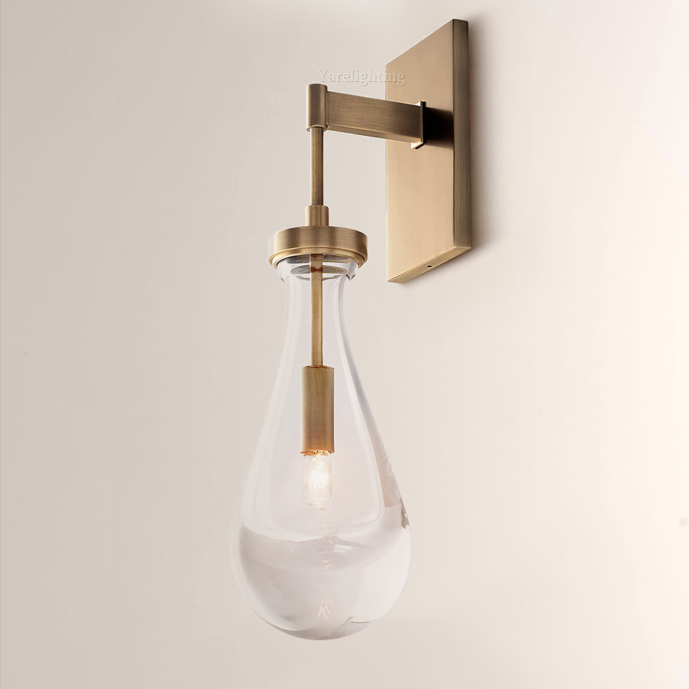 Raindrop Modern Sconce Rod,Crystal Sconce,RH RAIN,RAIN SCONCE ROD