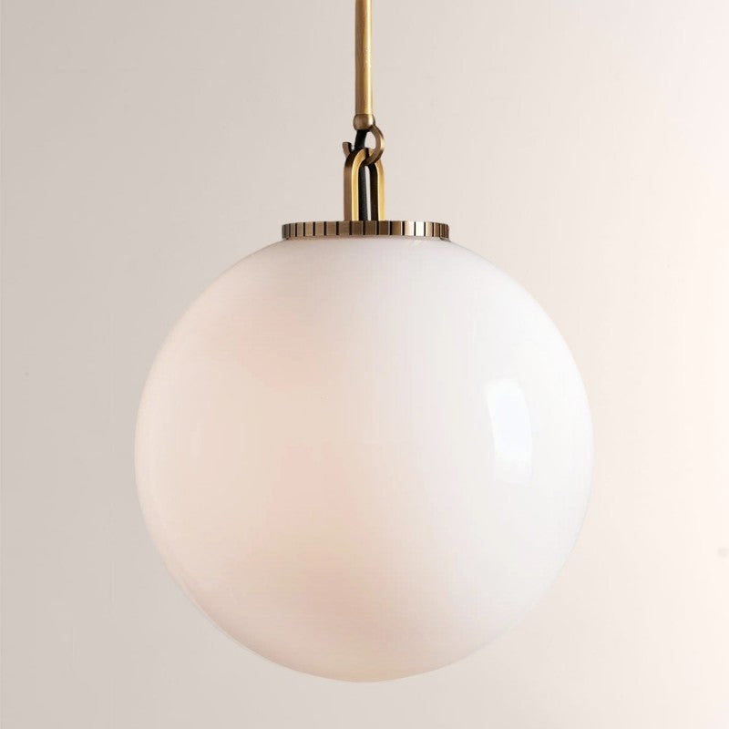 Wescott Globe Pendant with Rod, Clear Glass Ceiling Light