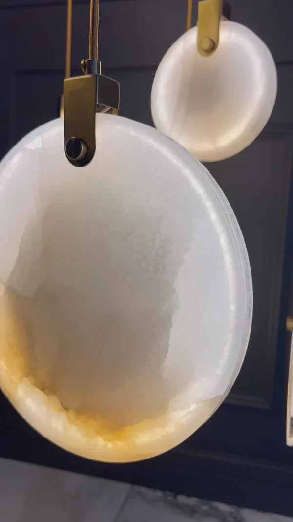 Moonshade Natural Marble Pendant Light Fixture