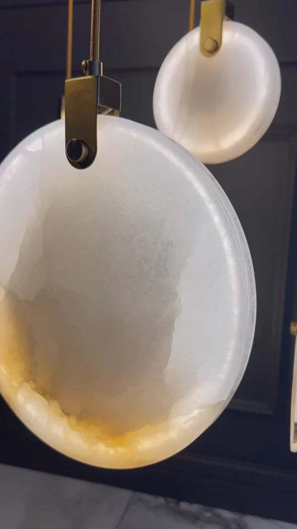 Moonshade Natural Marble Pendant Light Fixture