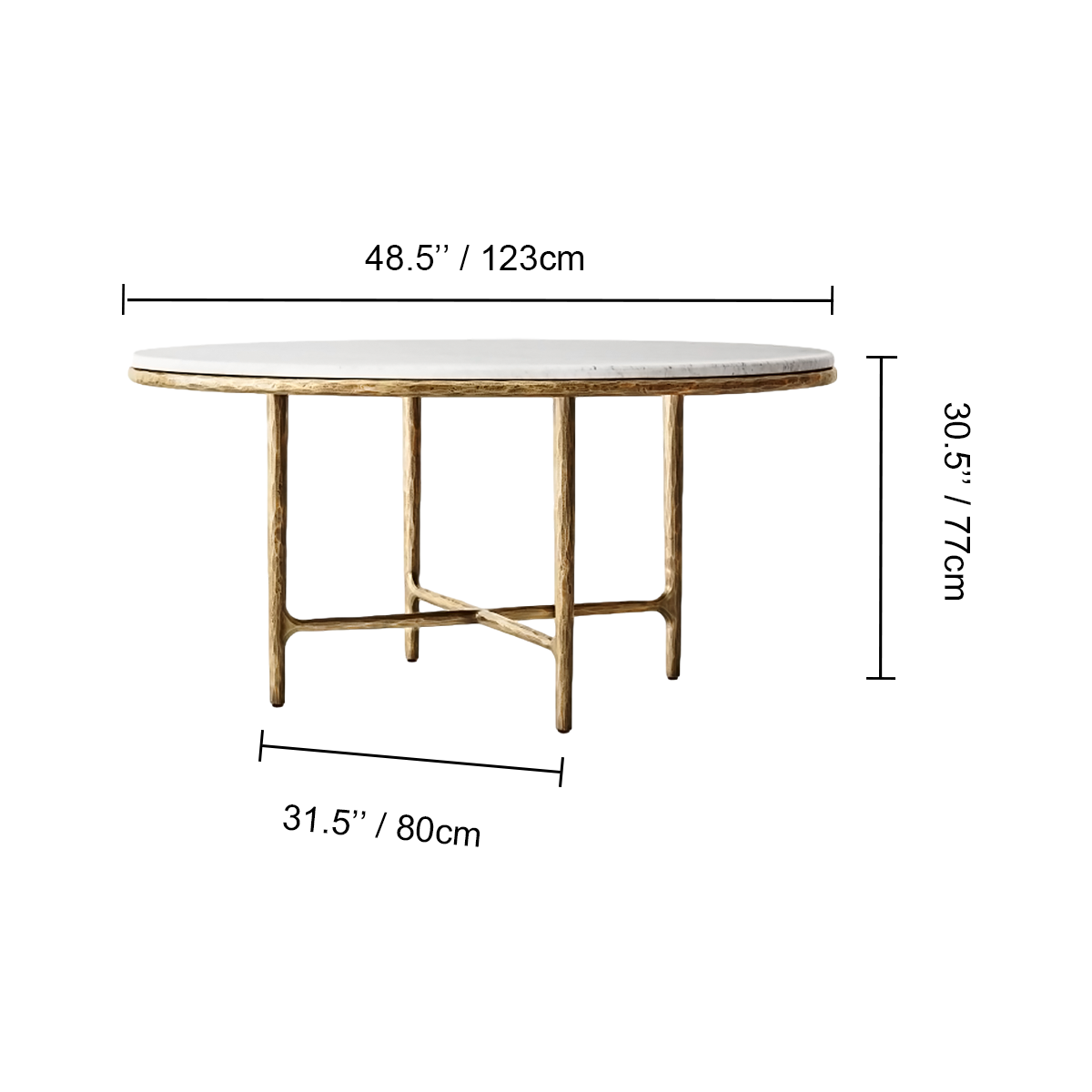 Thaddeus Marble Round Dining Table