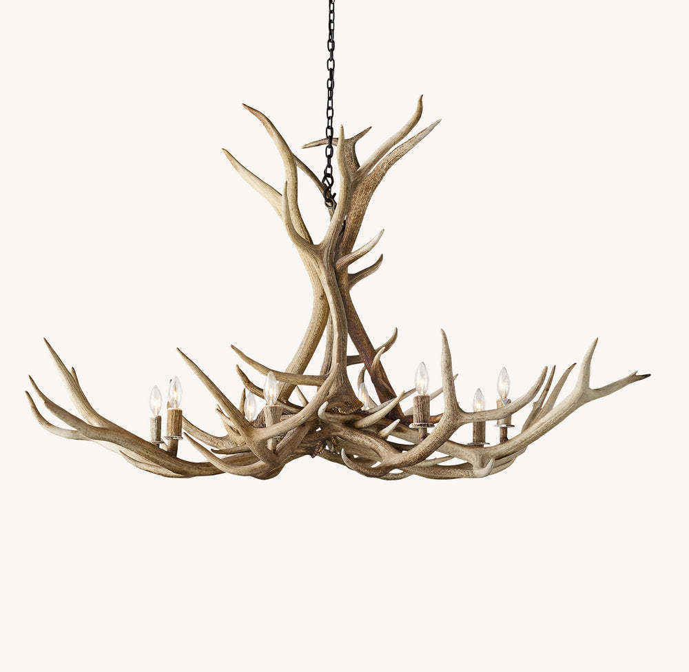 Natural Antler Chandelier 66"