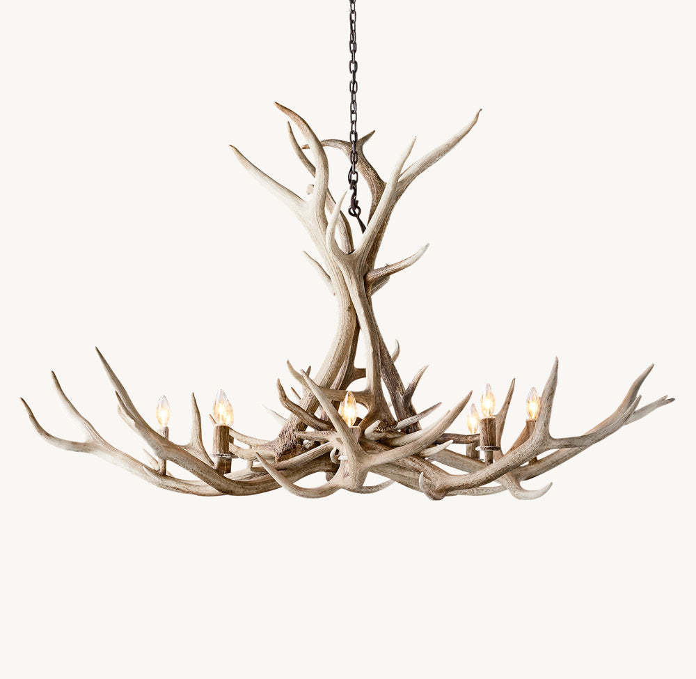 Natural Antler Chandelier 66"