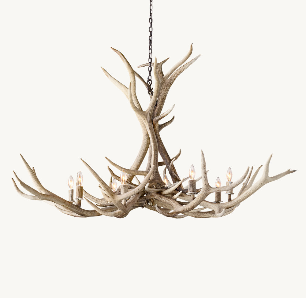 Natural Antler Chandelier 66"