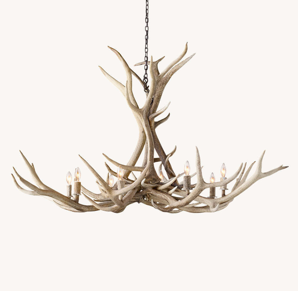 Natural Antler Chandelier 66"