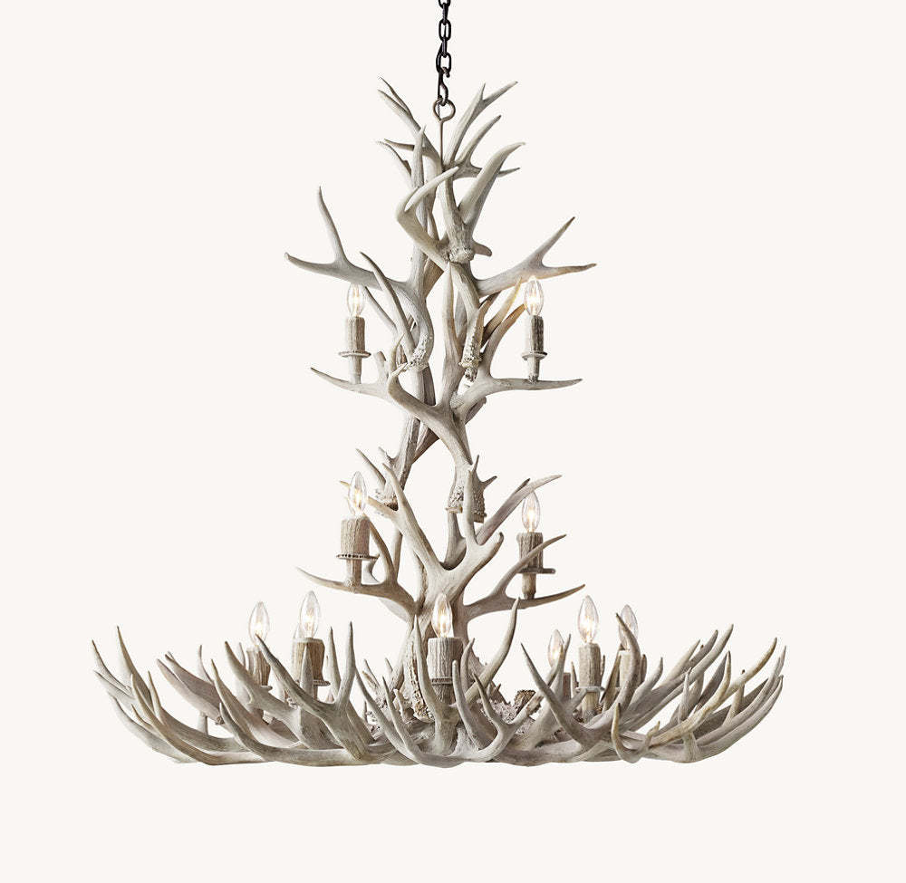 Natural Antler Chandelier 48"