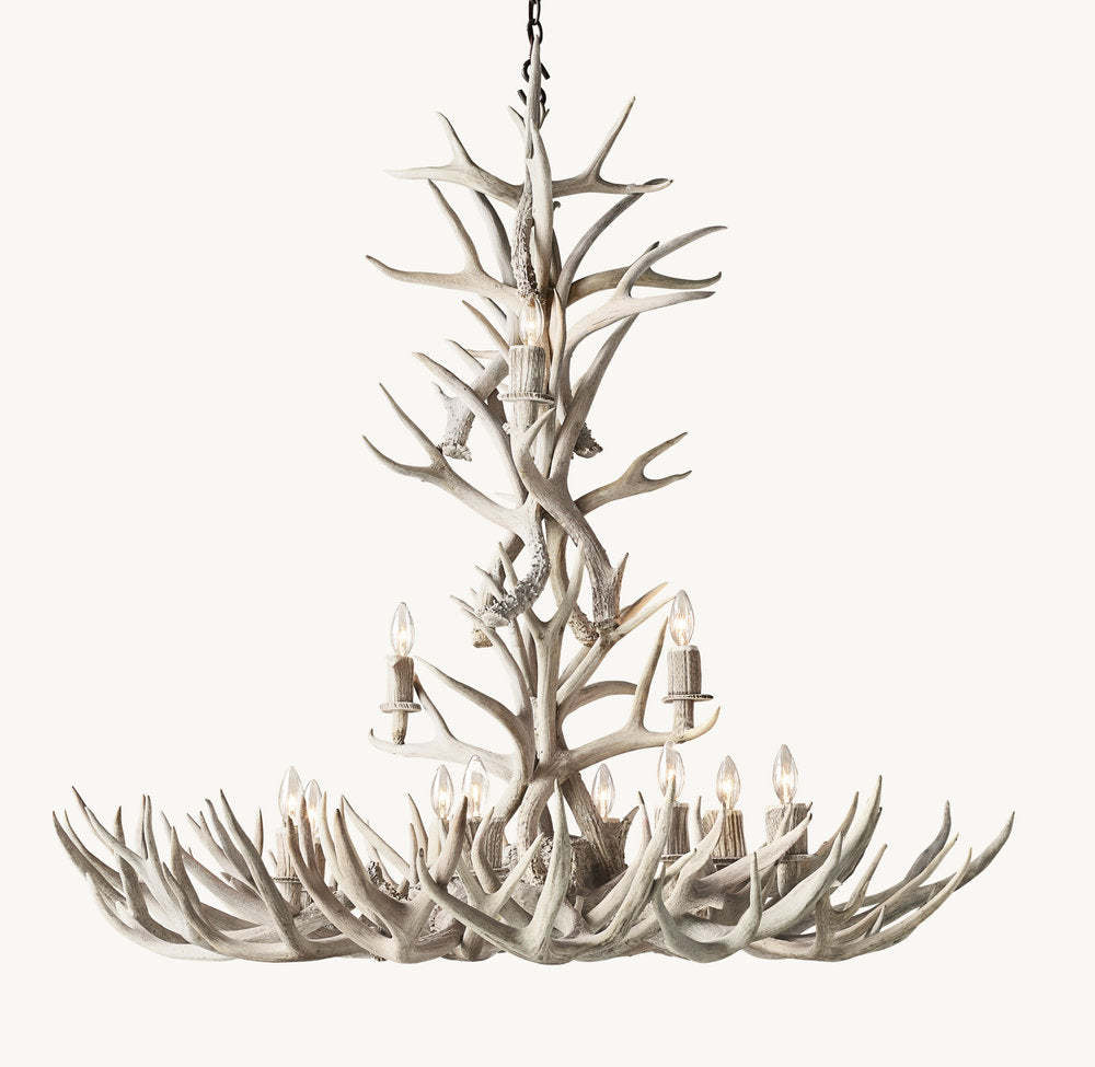 Natural Antler Chandelier 48"