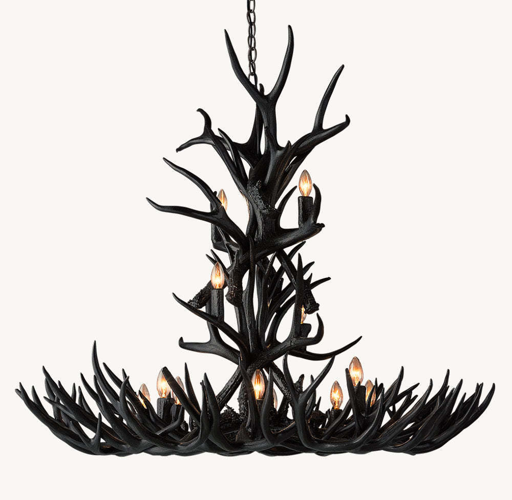 Natural Antler Chandelier 48"