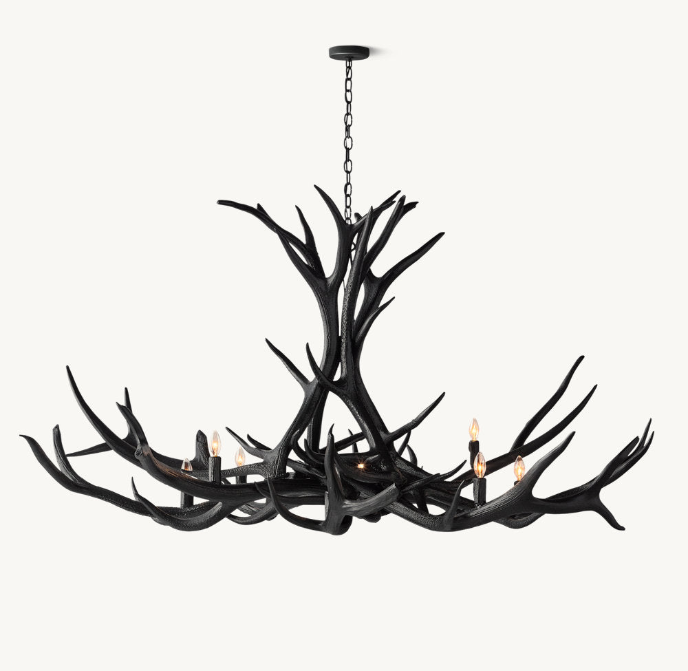 Natural Antler Chandelier 66"