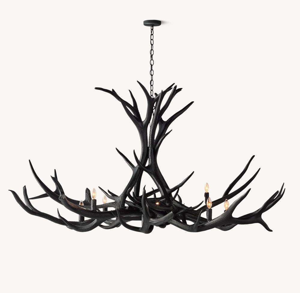 Natural Antler Chandelier 66"