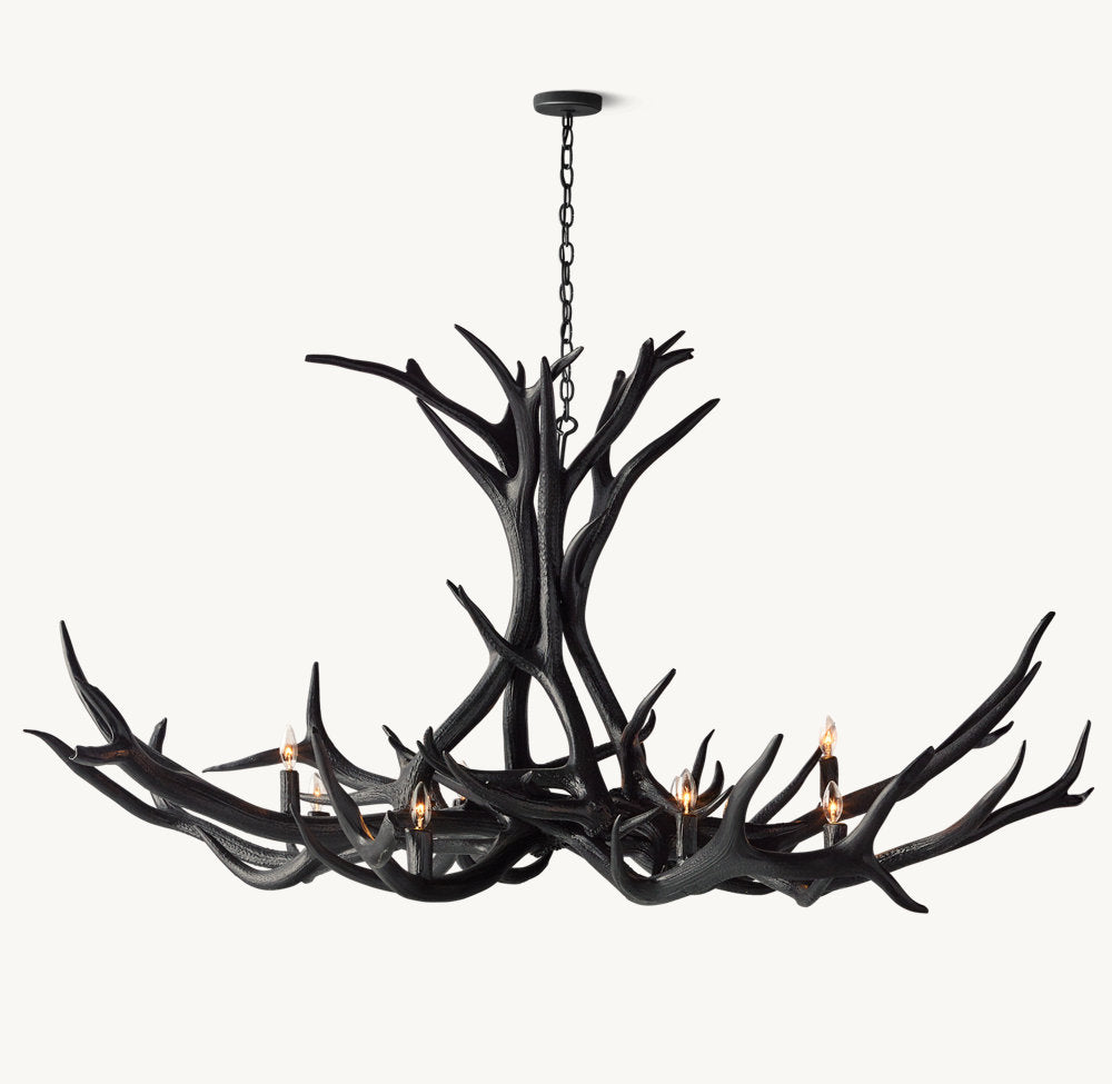 Natural Antler Chandelier 66"
