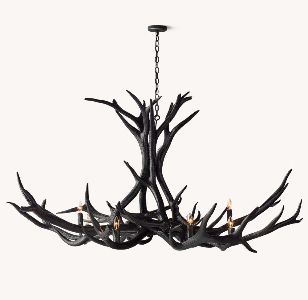 Natural Antler Chandelier 66"