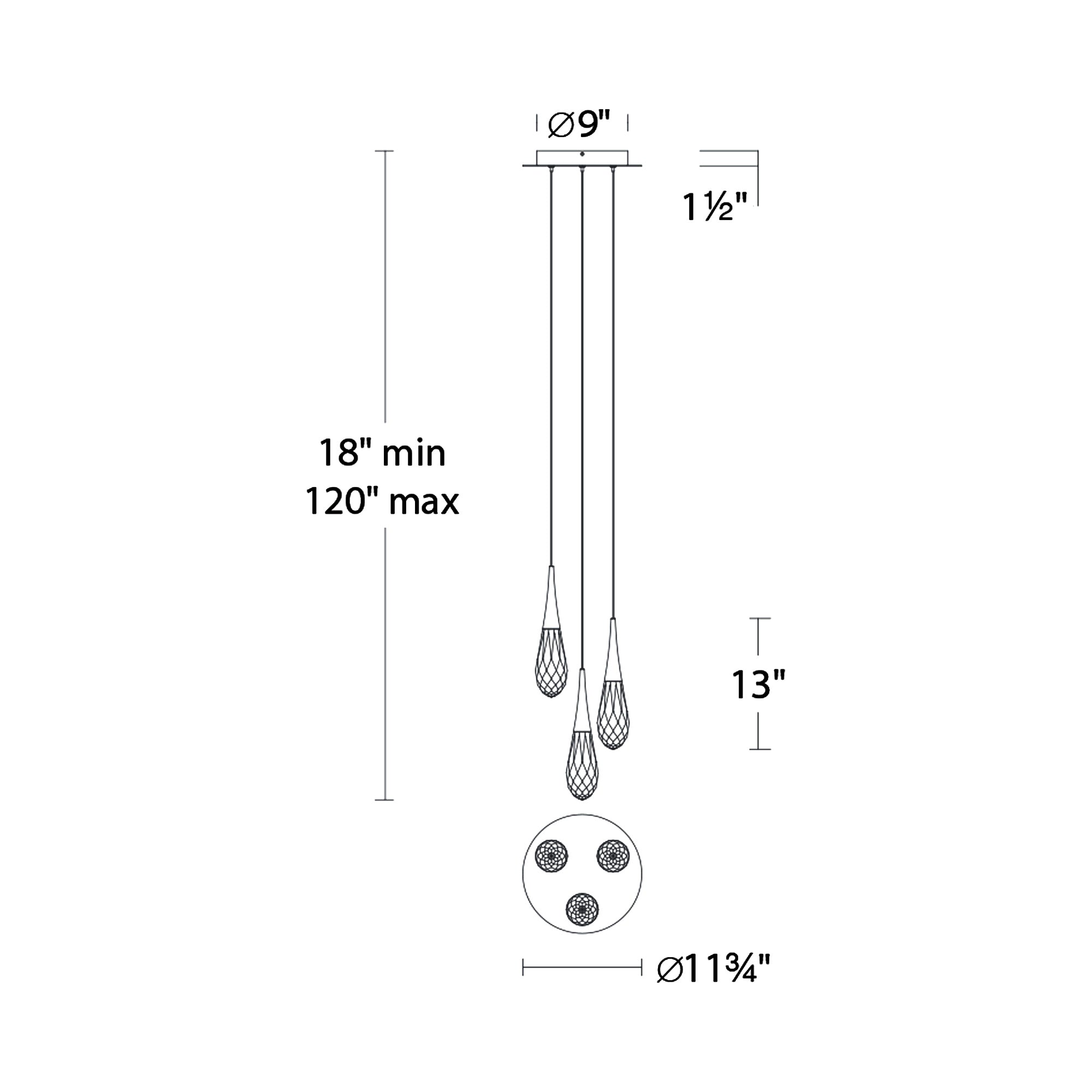 Hibiscus LED Multi Light Pendant Light