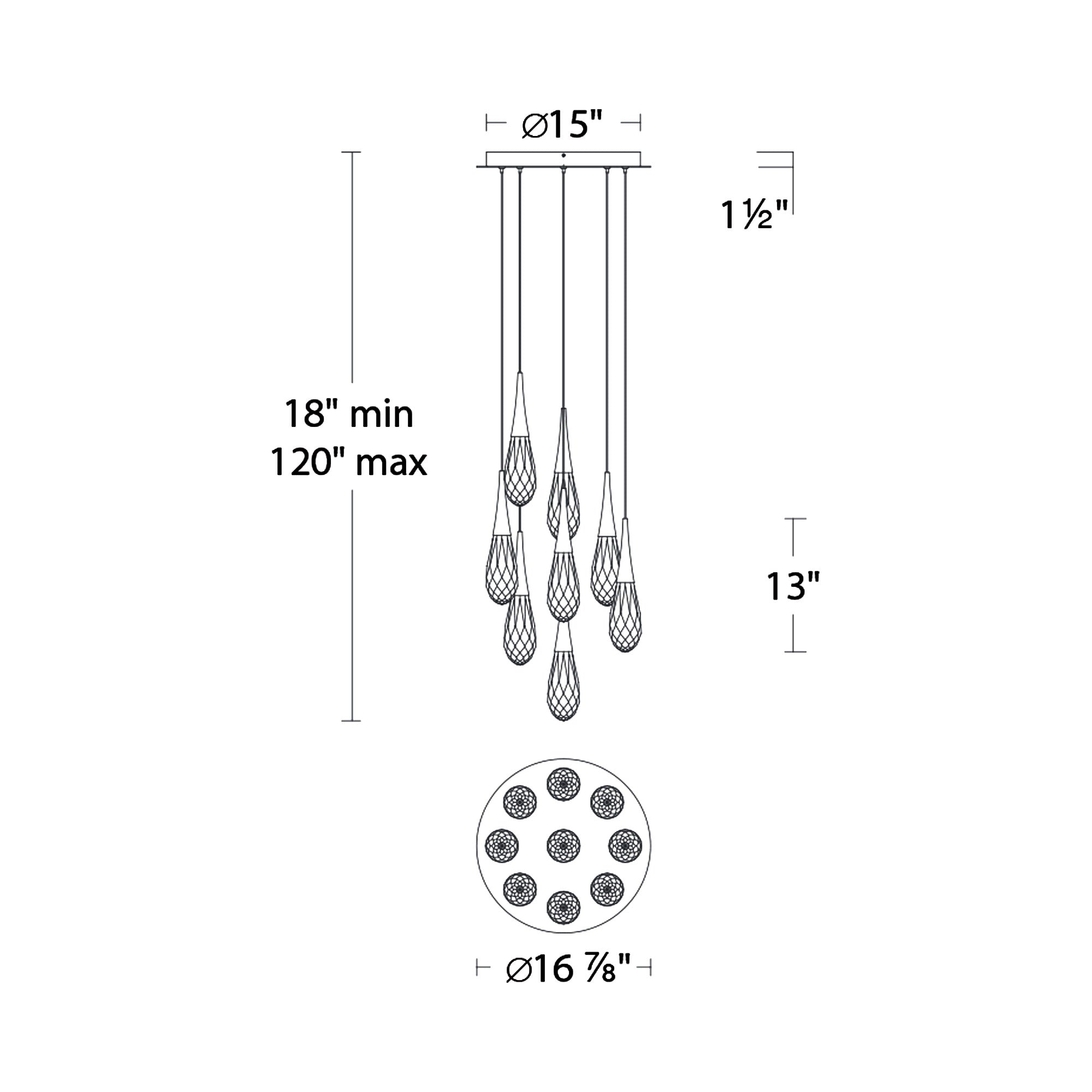 Hibiscus LED Multi Light Pendant Light