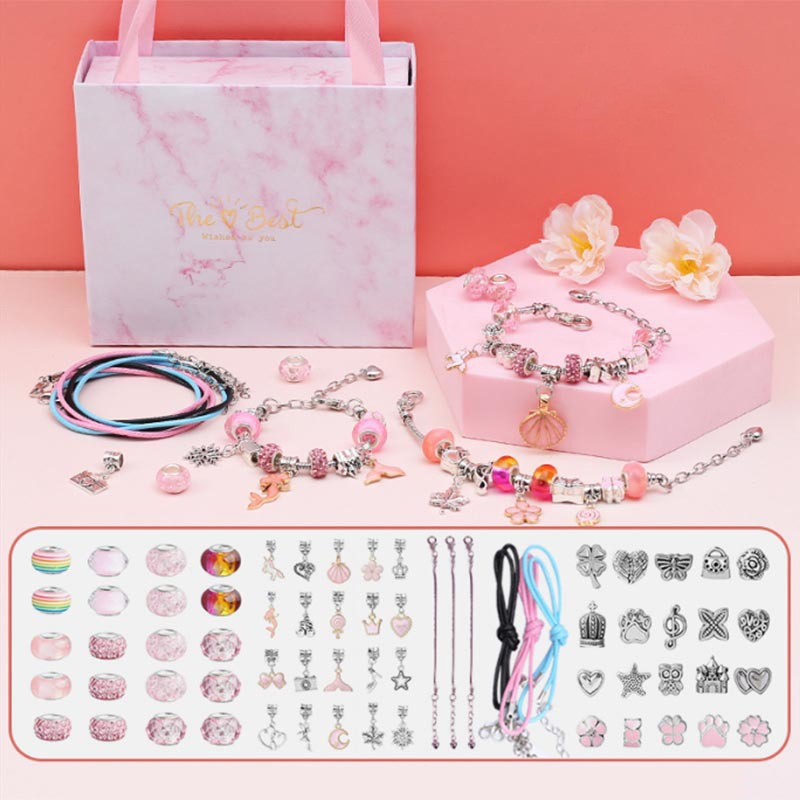 (🔥2022 TOP 1 TRENDING🔥)Charm Bracelet Jewerly Making Kit(Buy 3sets and Get 3rd for Free )