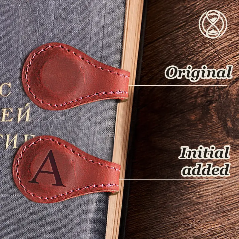 TimelessMark - LAST DAY SALE 70% OFF - Personalized Magnetic Leather Bookmark