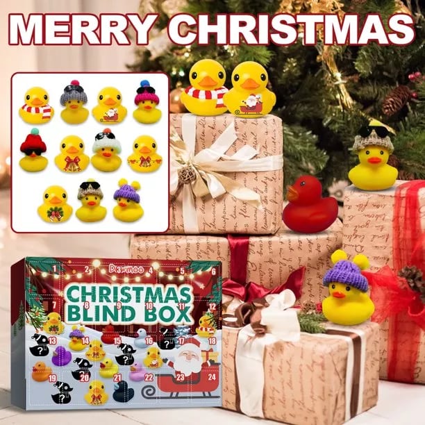 🎄Christmas Rubber Ducks Advent Calendar 2023(1 Set 24 Ducks)