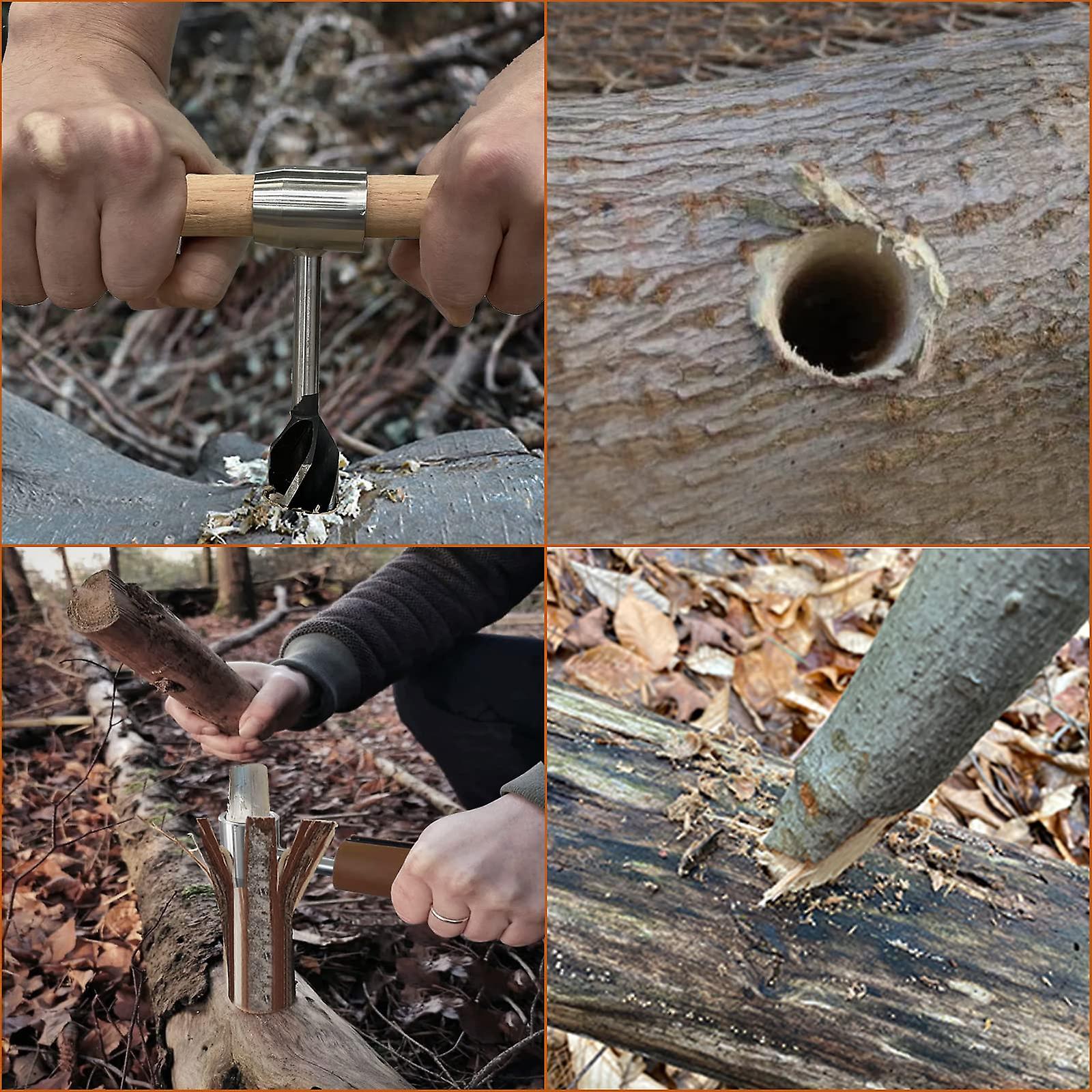 Hand Auger Wrench, Scotch Eye Wood Auger, Hand Auger Wood Drill, Settlers Tool For Camping Survival Gear And Equipment Outdoor Backpack Wood Peg Hole | Fruugo AT