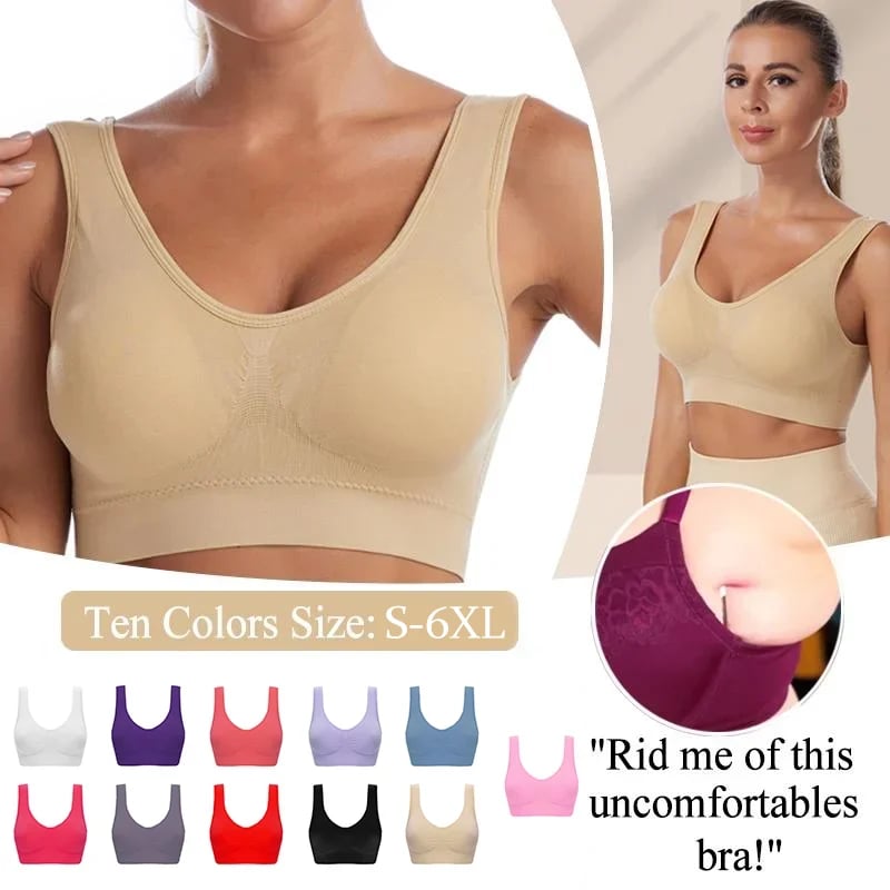 💖Limited Time Offer Buy One Get One Free 💖Real Plus Size Comfort Bra(Anti-Uniboob)